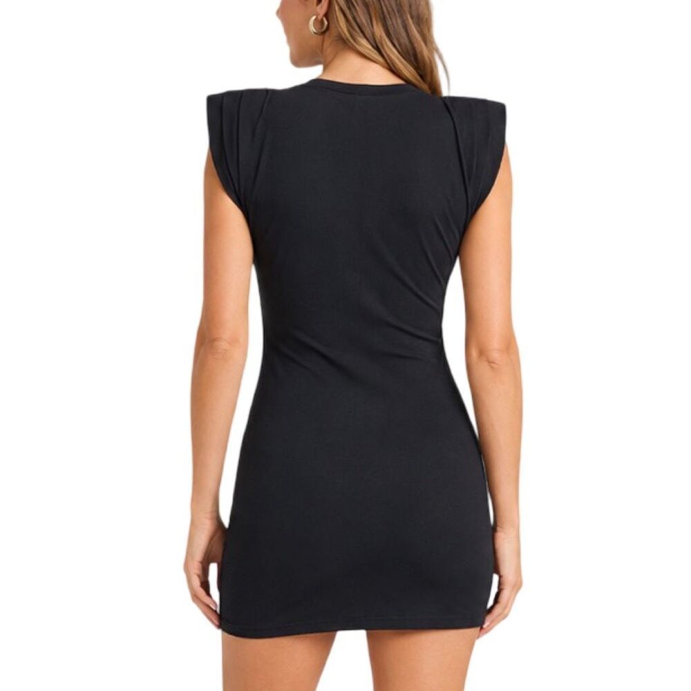 St. Roche Echo Padded Statement Shoulder Muscle Tank Mini Dress - Size Small - Picture 5 of 8